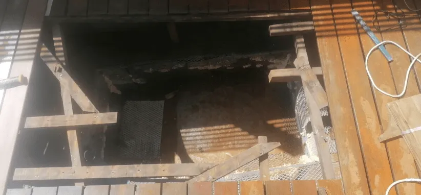 Confección de una tapa en una tarima exterior en Martorell